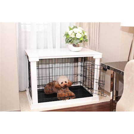 Merry Products Cage with Crate Cover- White - Small PTH0231720100